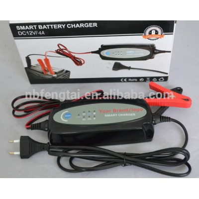 12V 4A Smart Battery Charger,Intelligent Charger,motorbike car boat 3 in 1 Battery charger