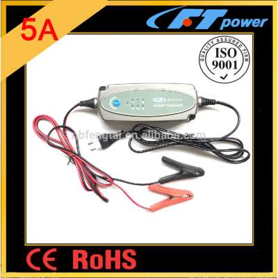 5A 12V smart battery charger,ring circuit smart battery charger 12v,gel battery smart charger